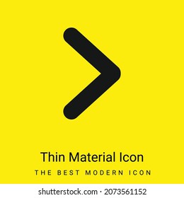 Arrow Angle Pointing To Right minimal bright yellow material icon