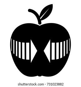 Arrow apple icon. Simple illustration of arrow apple vector icon for web