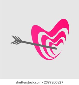 arrow arc abstarct pink love