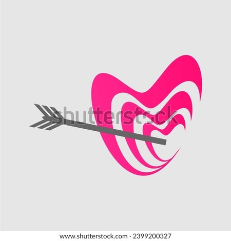 arrow arc abstarct pink love