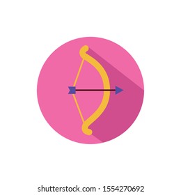 Arrow with arch design, Weapon archery native direction and hunter theme Vector illustration