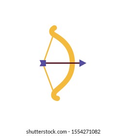 Arrow with arch design, Weapon archery native direction and hunter theme Vector illustration