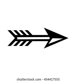 Arrow for archery icon in simple style isolated on white background