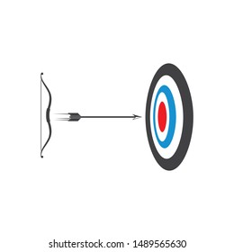 Arrow archery icon vector illustration Logo Template design