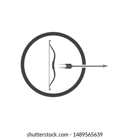 Arrow archery icon vector illustration Logo Template design