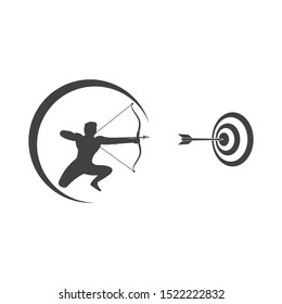 Arrow archery icon vector illustration Logo Template design