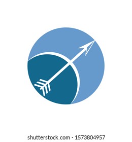 Arrow archery icon vector illustration Logo Template design