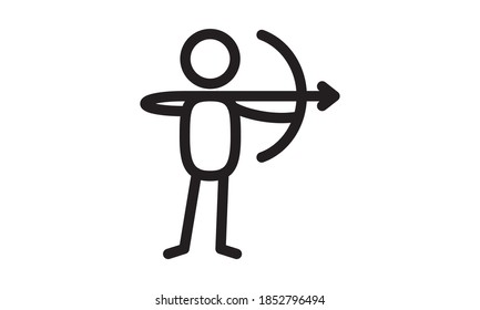 Arrow archery icon vector illustration Logo Template