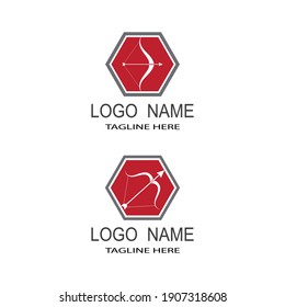 Arrow archery icon vector illustration Logo Template design