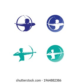Arrow archery icon vector illustration Logo Template design