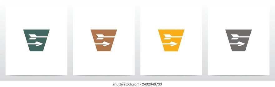 Arrow Archery Letter Logo Design V