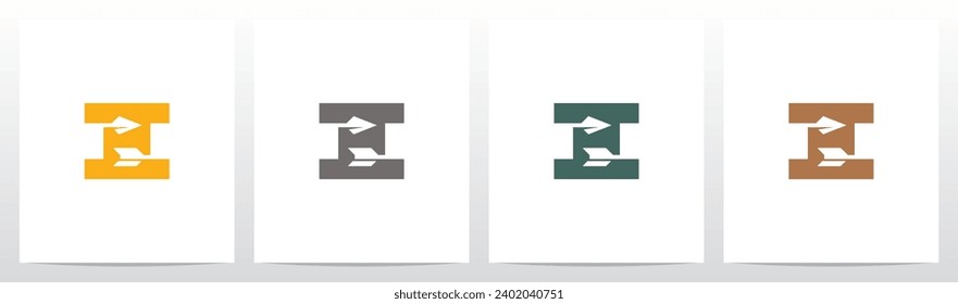 Diseño de logotipo de letras de arco de flecha I