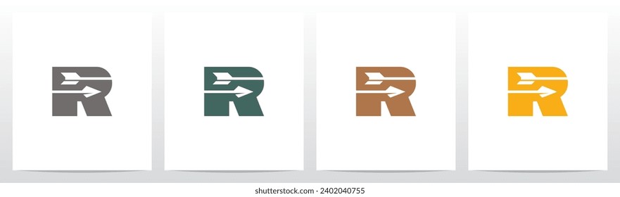 Arrow Archery Letter Logo Design R