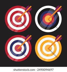 Arrow and Archery Target Vector Illustration