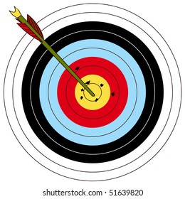 Arrow and archery target, vector illustration