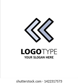 Arrow, Arrows, Back Business Logo Template. Flat Color