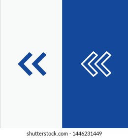 Arrow, Arrows, Back Line and Glyph Solid icon Blue banner Line and Glyph Solid icon Blue banner