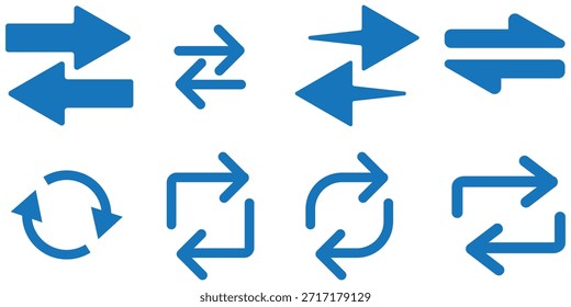 flecha, flechas, intercambio, refrescar, recargar, repetir, sincronizar, bidireccional, bidireccional, dirección, movimiento, circular, bucle, ciclo, ícono, simbolo, interfaz, interfaz, UI, ux, navegación, datos, transferencia,