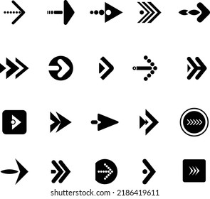 Flecha, flechas, conjunto de flecha, iconos de flecha