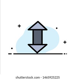 Arrow, Arrows, Up, Down  Business Flat Line Filled Icon Vector Banner Template. Vector Icon Template background