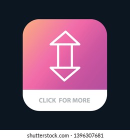 Arrow, Arrows, Up, Down Mobile App Button. Android and IOS Line Version