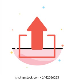 Arrow, Arrows, Up, Upload Abstract Flat Color Icon Template