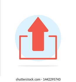 Arrow, Arrows, Up, Upload Abstract Circle Background Flat color Icon