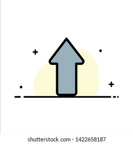 Arrow, Arrows, Up, Upload  Business Flat Line Filled Icon Vector Banner Template