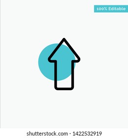Arrow, Arrows, Up, Upload turquoise highlight circle point Vector icon