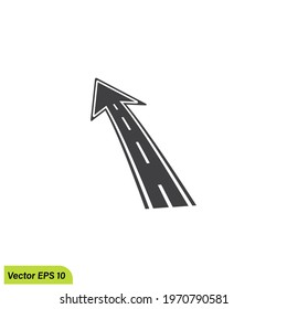 arrow asphalt icon road symbol vector illustration 