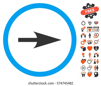 Arrow Axis X pictograph with bonus decoration graphic icons. Vector illustration style is flat iconic elements for web design, app user interfaces.