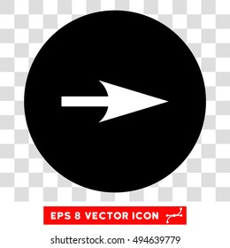 Arrow Axis X round icon. Vector EPS illustration style is flat iconic bicolor symbol, white and black colors, transparent background.