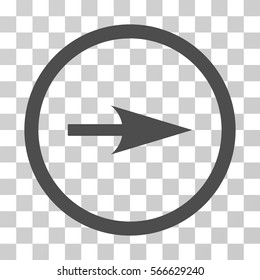 Arrow Axis X rounded icon. Vector illustration style is flat iconic symbol inside a circle, gray color, transparent background. Designed for web and software interfaces.