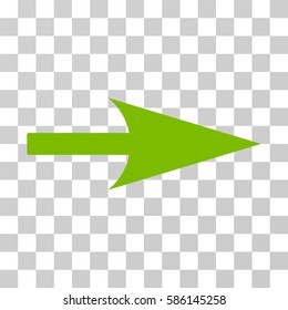 Arrow Axis X vector pictograph. Illustration style is flat iconic eco green symbol on a transparent background.