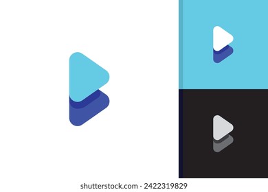 arrow b letter logo design vector template