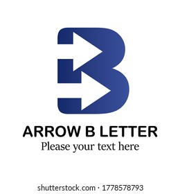 Ilustración del logotipo de la letra de flecha B. adecuado para etiqueta, símbolo, empresa, marca, etc