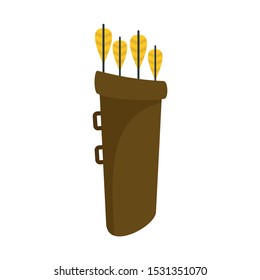 Arrow back bag icon. Flat illustration of arrow back bag vector icon for web design