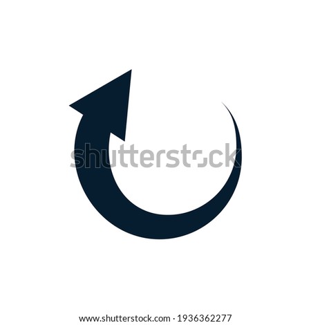Arrow. Back, cancel, come back concept. Vector icon isolated on white background.