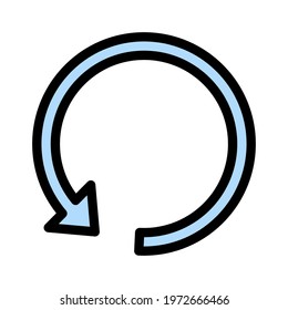 Arrow, back, history icon vector image. Can also be used for customer support. Suitable for use on web apps, mobile apps and print media.