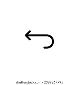 Arrow Back icon, Undo icon. outline icon For Web and mobile apps