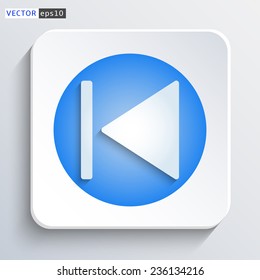 Arrow back icon - vector