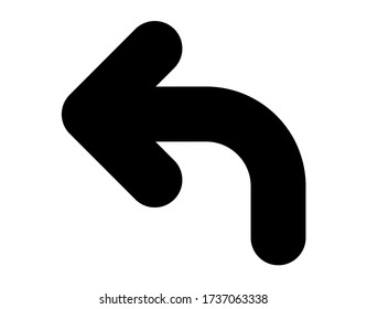 Arrow back icon vector for web and app