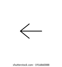 Arrow back icon vector for web, computer and mobile app