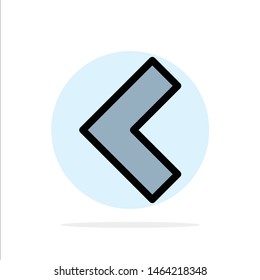 Arrow, Back, Left Abstract Circle Background Flat color Icon. Vector Icon Template background