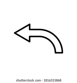 Arrow, back, left arrow line icon. Design template vector