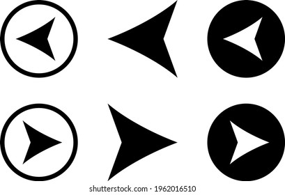 Arrow Back and Next Set Icon In Trendy Design Vector Eps 10