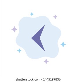 Arrow, Back, Sign Blue Icon on Abstract Cloud Background