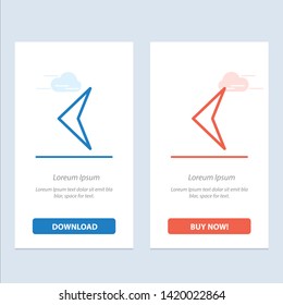 Arrow, Back, Sign  Blue and Red Download and Buy Now web Widget Card Template