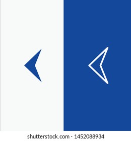 Arrow, Back, Sign Line and Glyph Solid icon Blue banner Line and Glyph Solid icon Blue banner