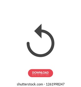 Arrow back vector icon. Direction sign - Vector